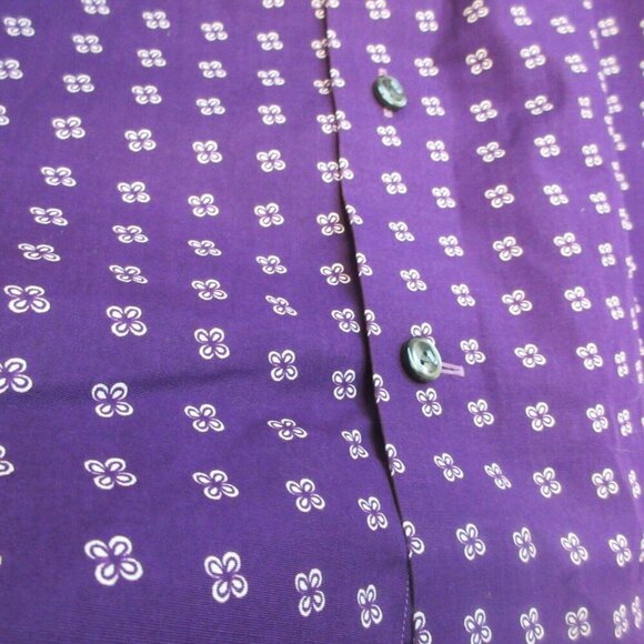 Eton Contemporary Men's Dress Shirt 39 Purple Floral Luxury Designer Pattern 274 - Picture 6 of 11